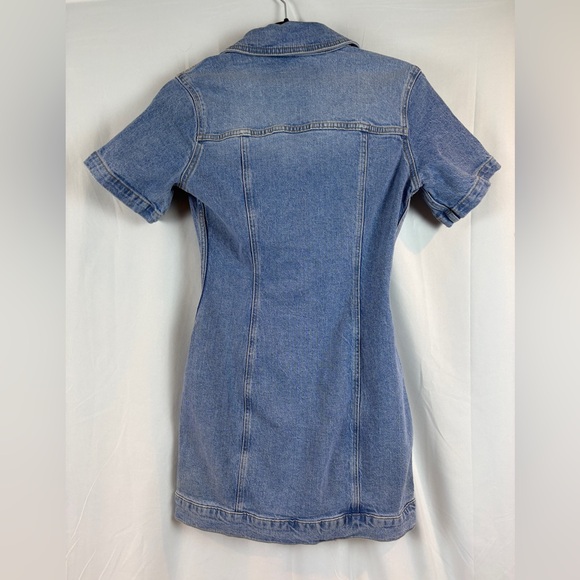 Zara Blue Denim Mini Dress - Picture 3 of 7
